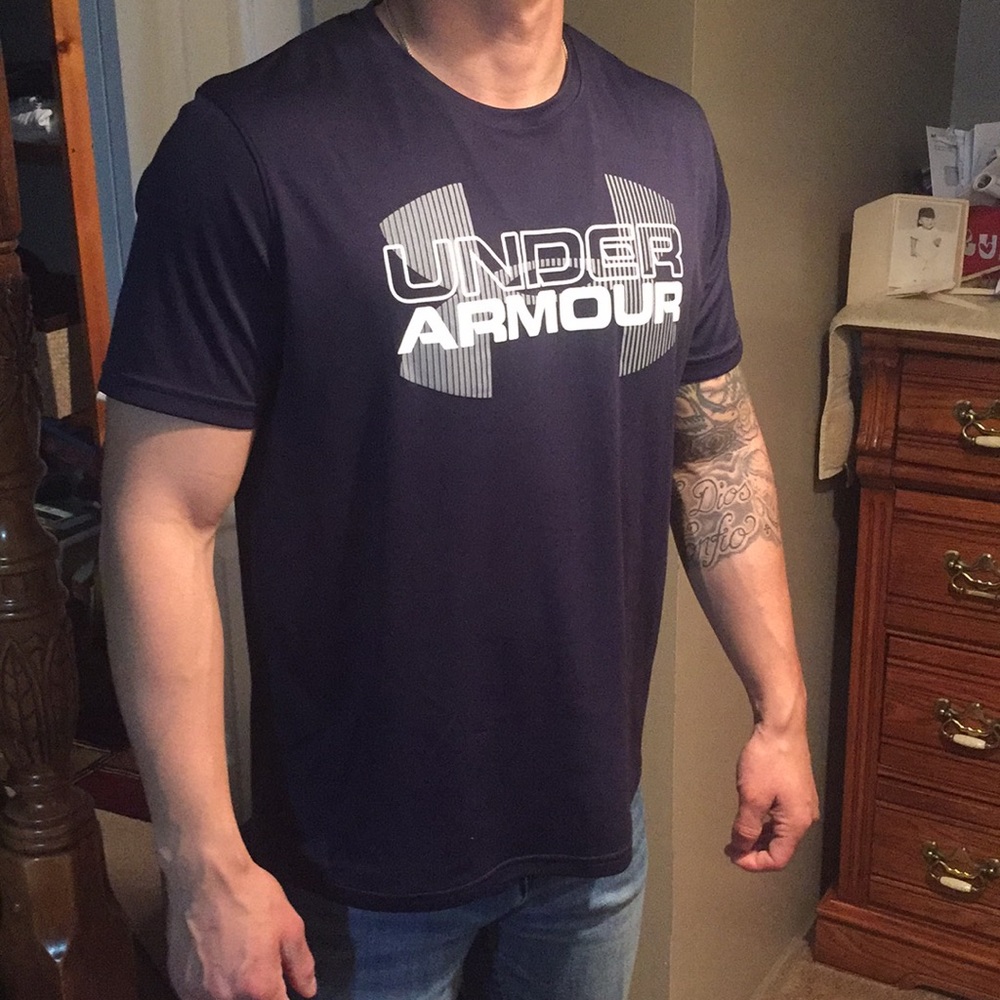 Mens Under Armour Heat Gear Shirt Sz L